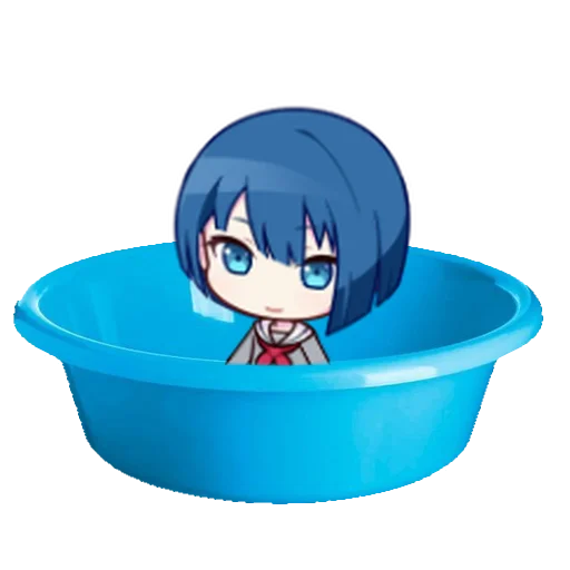 Эмодзи секай на дне тазика