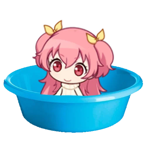 Эмодзи секай на дне тазика