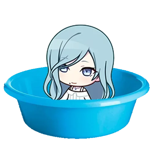 Эмодзи секай на дне тазика