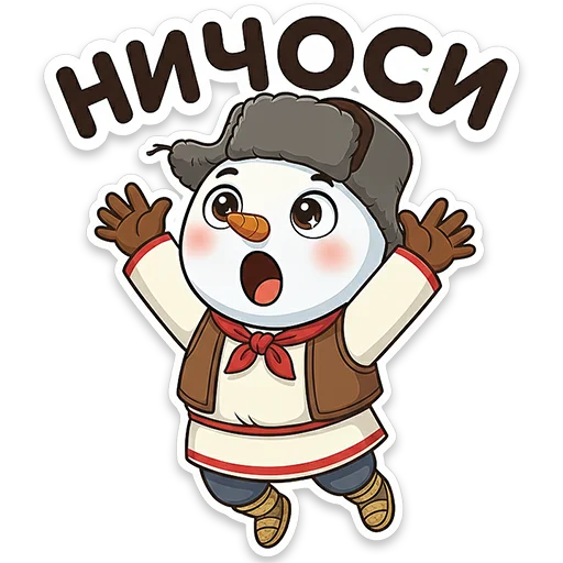 Эмодзи Снеговичок Shapy