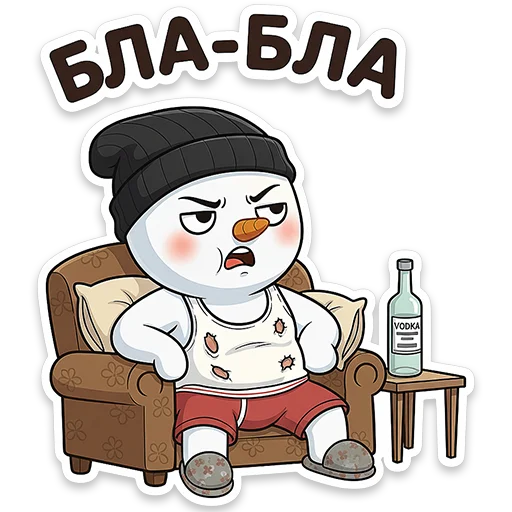 Эмодзи Снеговичок Shapy