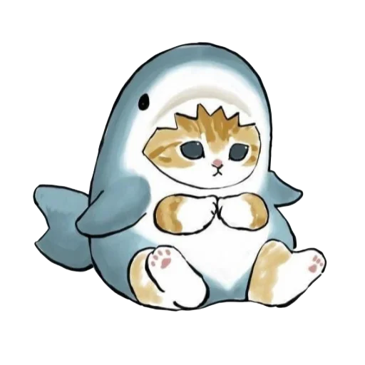 Эмодзи Shark cats