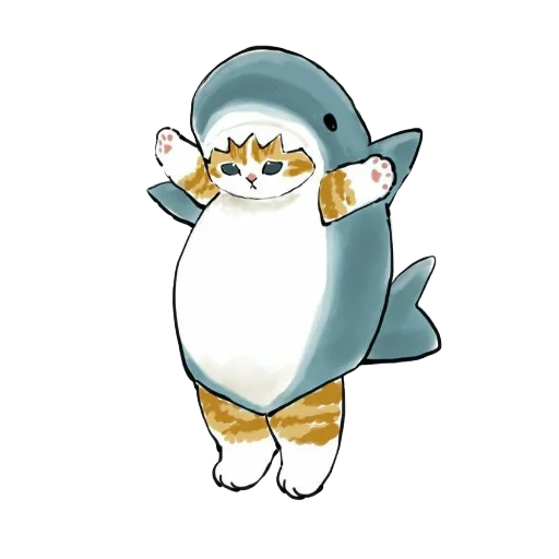 Эмодзи Shark cats