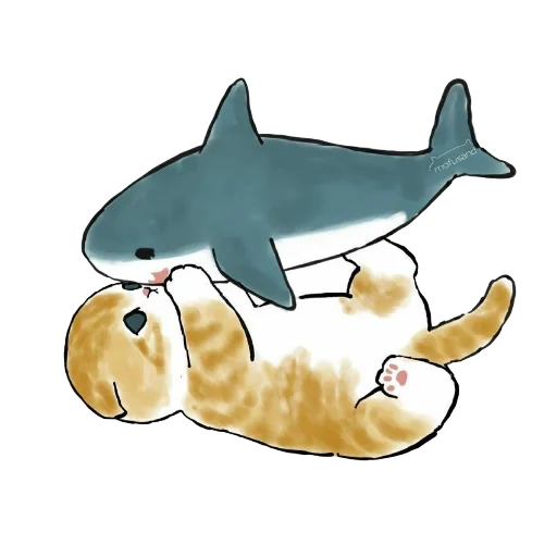 Эмодзи Shark cats
