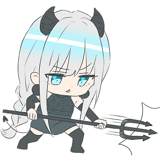 Эмодзи Серебряная дьяволица