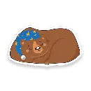 Эмодзи Новогодний мишка