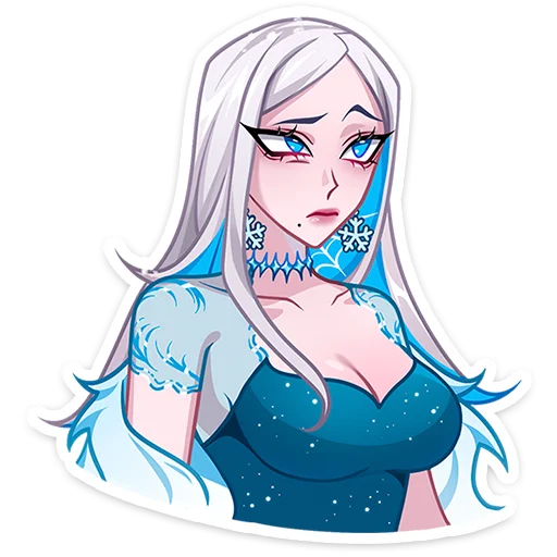 Эмодзи Снежная Карина без надписей