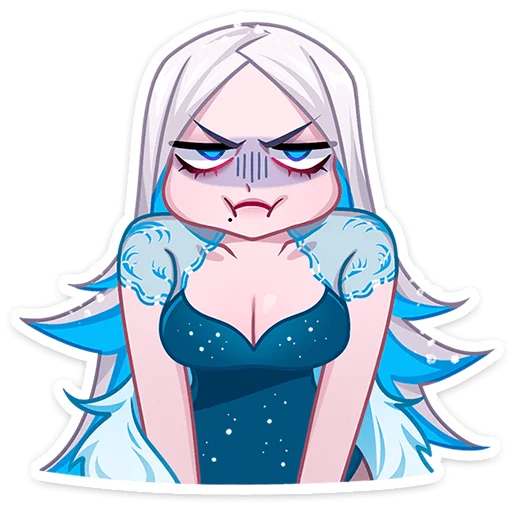 Эмодзи Снежная Карина без надписей