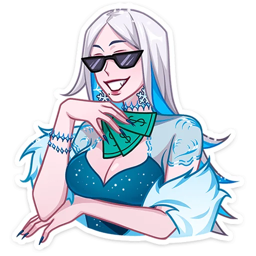 Эмодзи Снежная Карина без надписей