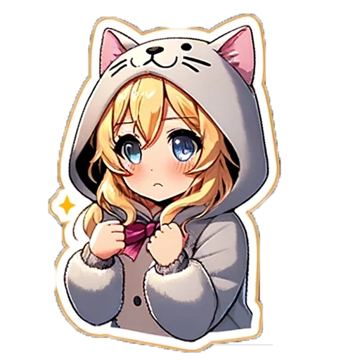 Эмодзи Snow Peach Kitty