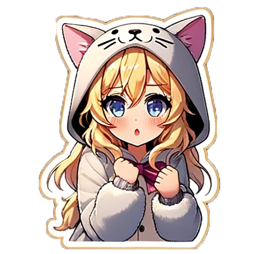 Эмодзи Snow Peach Kitty