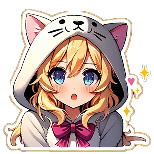 Эмодзи Snow Peach Kitty