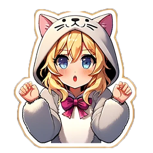 Эмодзи Snow Peach Kitty