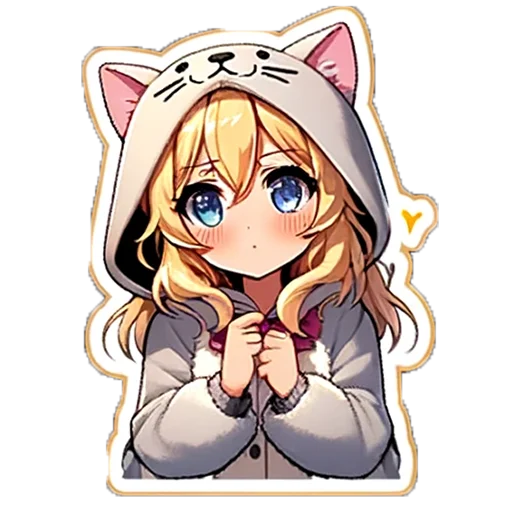 Эмодзи Snow Peach Kitty