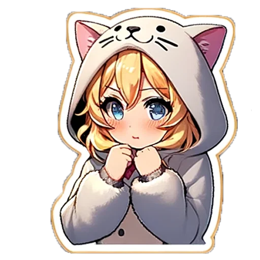 Эмодзи Snow Peach Kitty