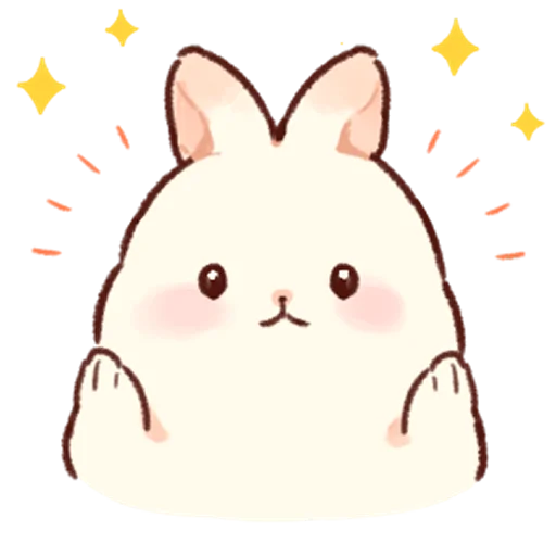 Эмодзи Soft and cute rabbits