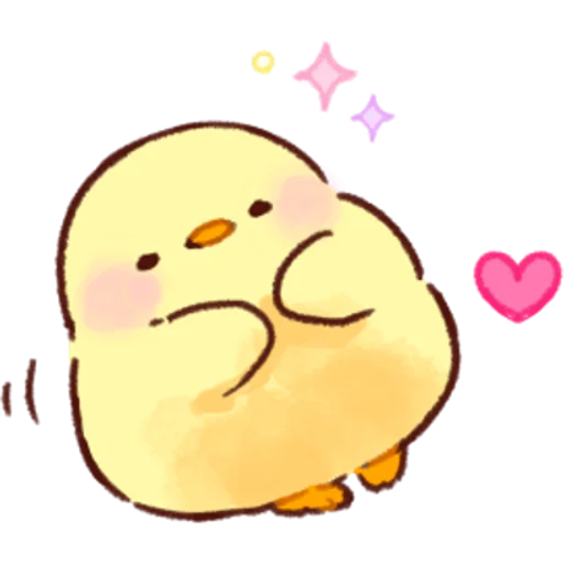 Эмодзи Soft and Cute Chicks Love