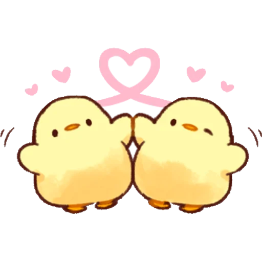 Эмодзи Soft and Cute Chicks Love