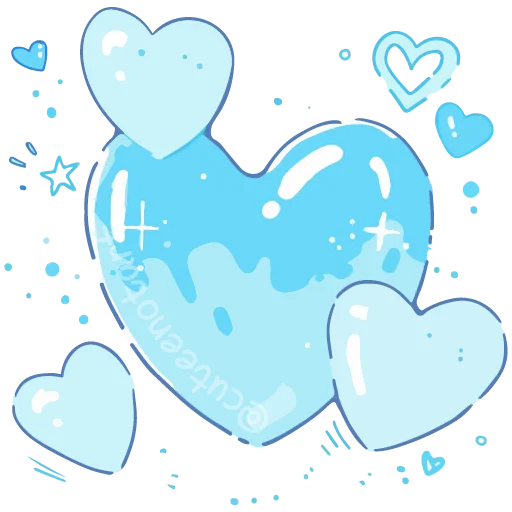 Эмодзи голубой шепот