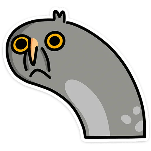 Эмодзи Сова Вова без надписей