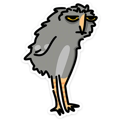 Эмодзи Сова Вова без надписей