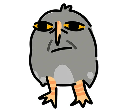 Эмодзи Сова Вова без надписей