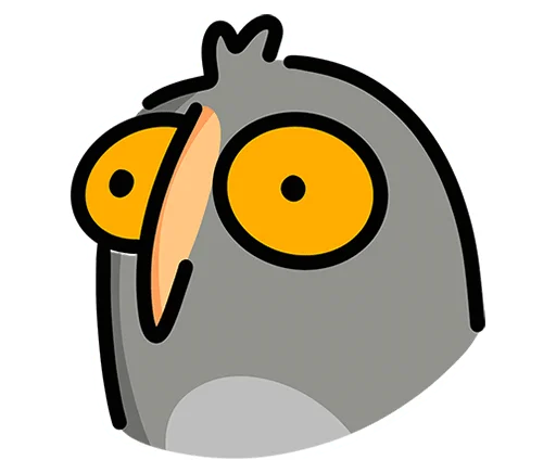 Эмодзи Сова Вова без надписей