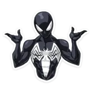 Эмодзи Человек-Паук. Костюм Симбиот