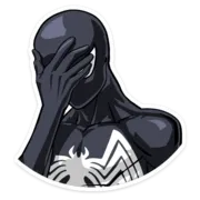 Эмодзи Человек-Паук. Костюм Симбиот