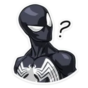 Эмодзи Человек-Паук. Костюм Симбиот