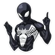 Эмодзи Человек-Паук. Костюм Симбиот