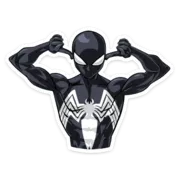 Эмодзи Человек-Паук. Костюм Симбиот