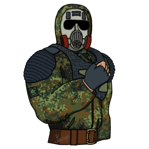 Эмодзи Свободовец (сталкер - S.T.A.L.K.E.R.)