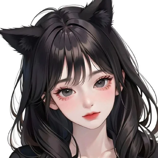 Эмодзи Black (anime chan)