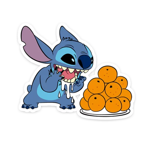 Эмодзи Стич и Новый год