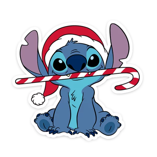 Эмодзи Стич и Новый год