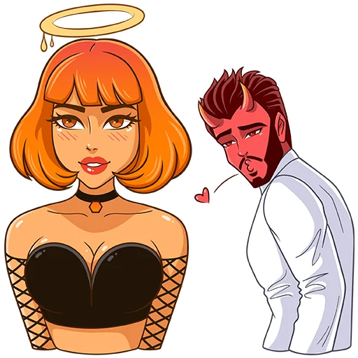 Эмодзи Chili Devil & Honey Angel