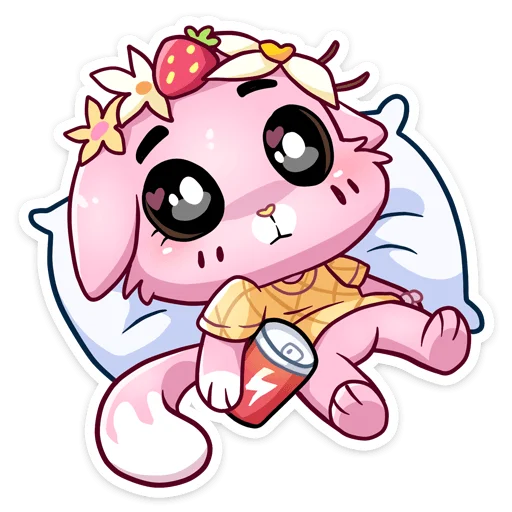 Эмодзи Клубничная Ванилька без текста