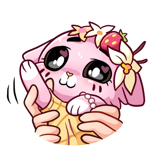 Эмодзи Клубничная Ванилька без текста