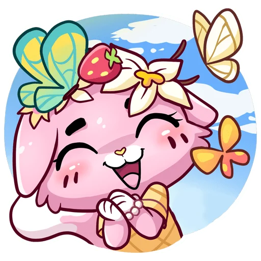 Эмодзи Клубничная Ванилька без текста