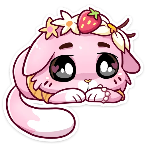 Эмодзи Клубничная Ванилька