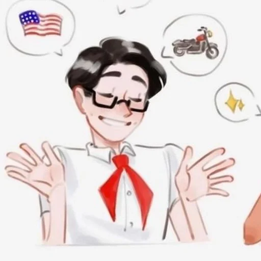 Эмодзи Лето в пионерском галстуке