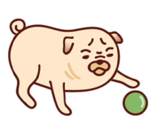 Эмодзи Sundae the Pug
