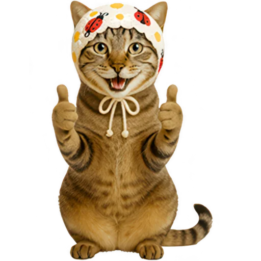 Эмодзи Кот с платком