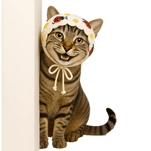 Эмодзи Кот с платком