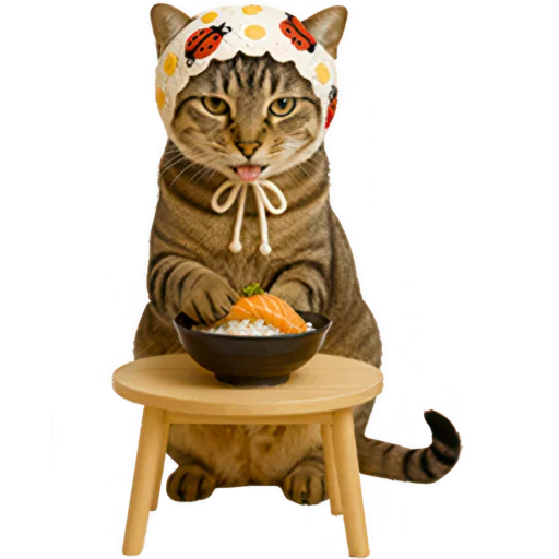 Эмодзи Кот с платком