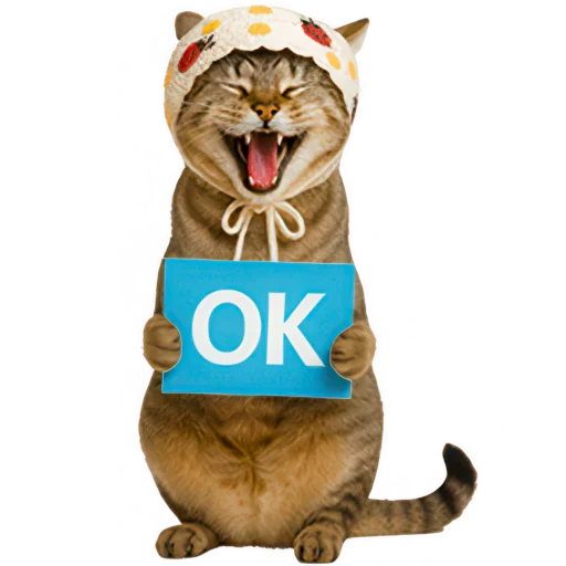 Эмодзи Кот с платком