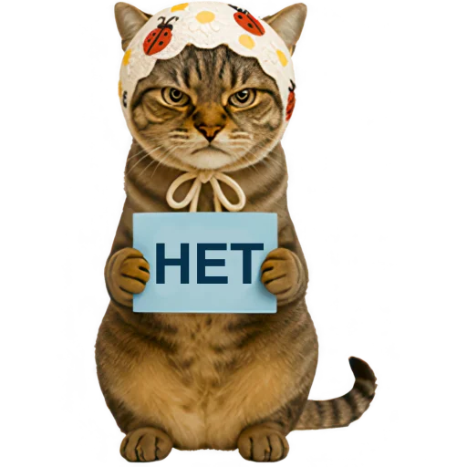 Эмодзи Кот с платком