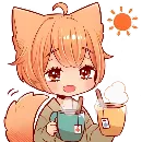 Эмодзи Рыжий котёнок