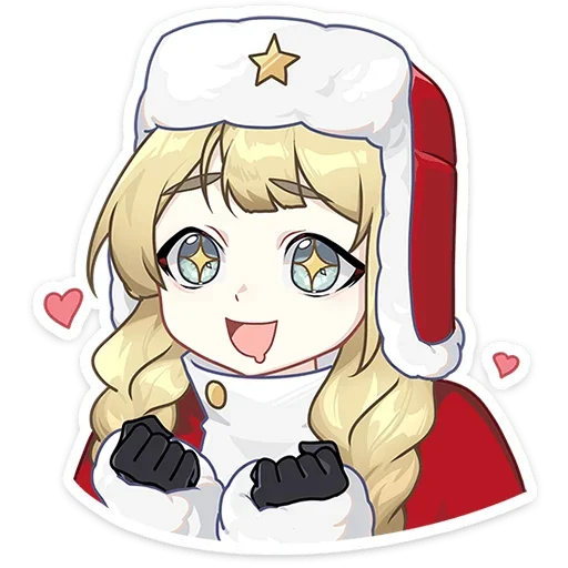 Эмодзи Новогодний посыльный Аня